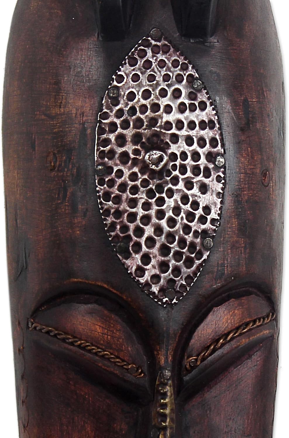NOVICA Handmade Artisan Ivoirian Wood Mask King Who Loves Peace Fair Trade