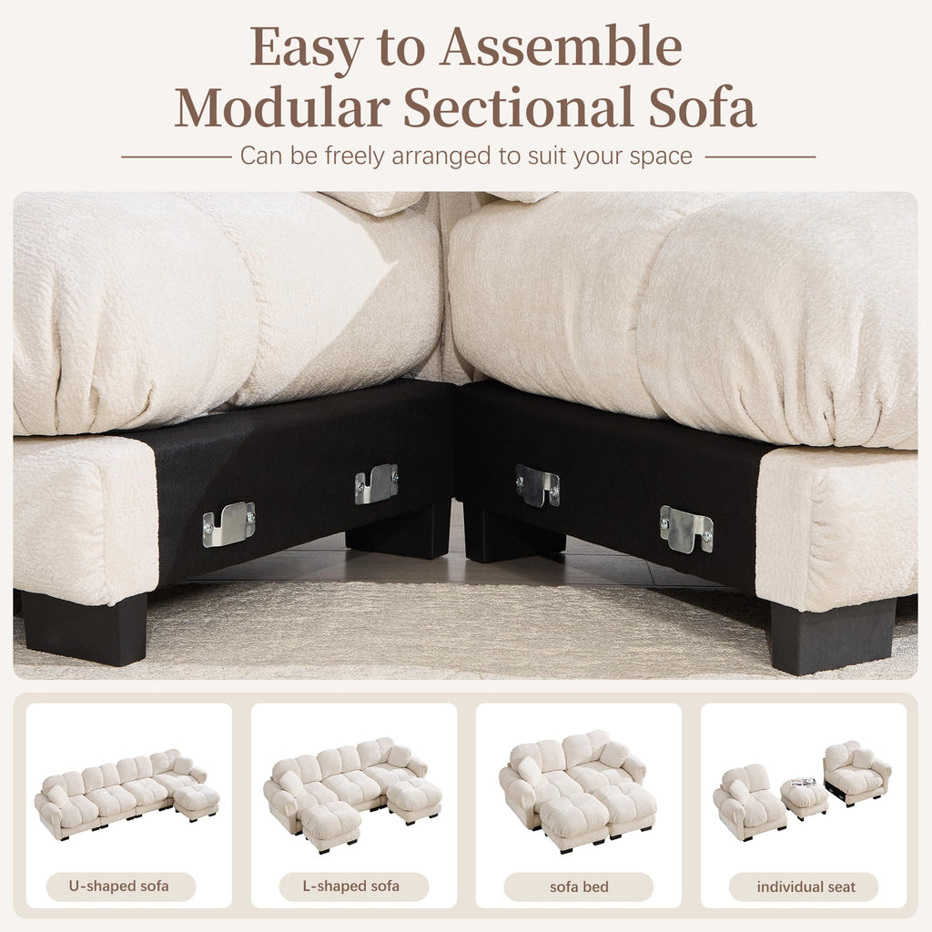 131.5" Modular Cloud Couch