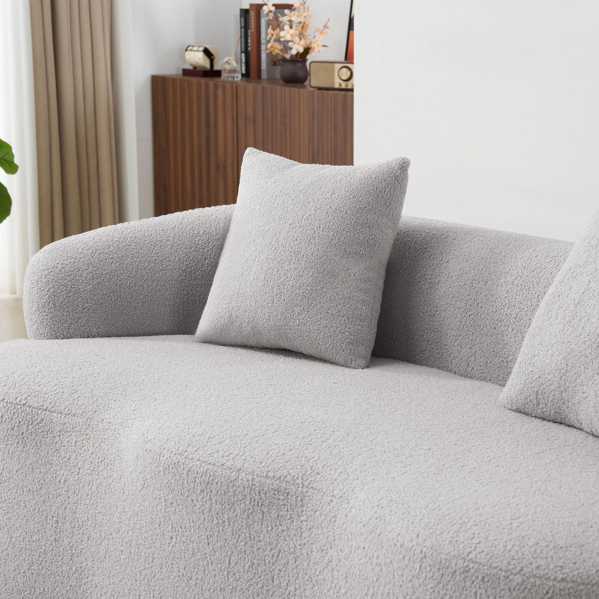 Curved Cloud Sectional Sofa with Pillows