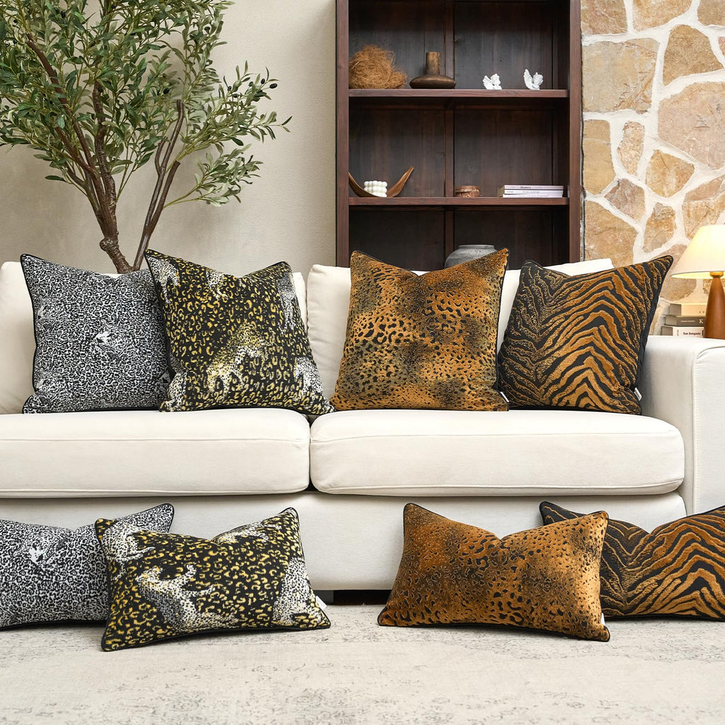 Velvet Animal Print Pillow Cover