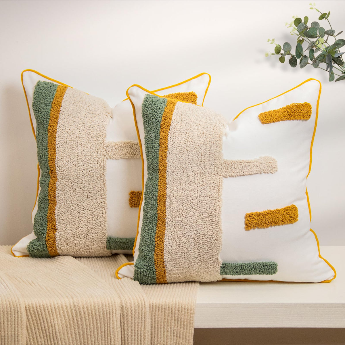 Tufted Jacquard Pillow Covers