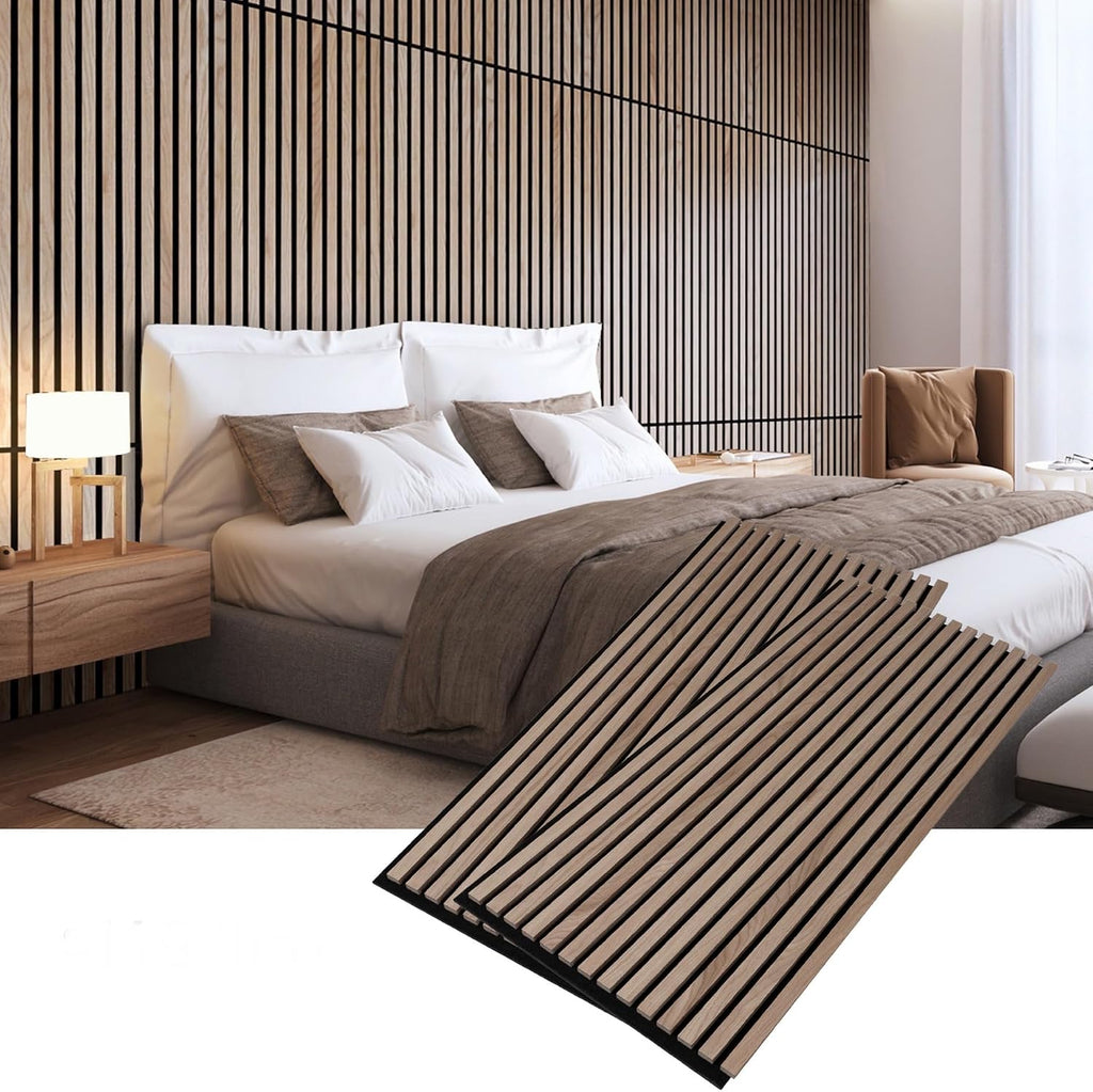 Acoustic Wood Slat Wall Panels – Set of 2