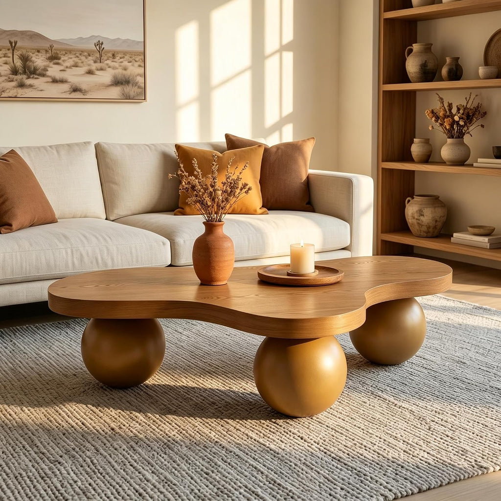 Cloud Coffee Table with Ball Legs