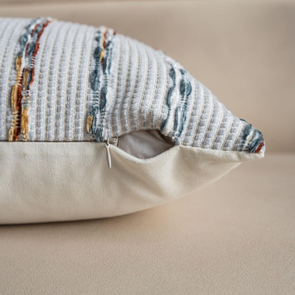 Striped Chenille Pillow Covers