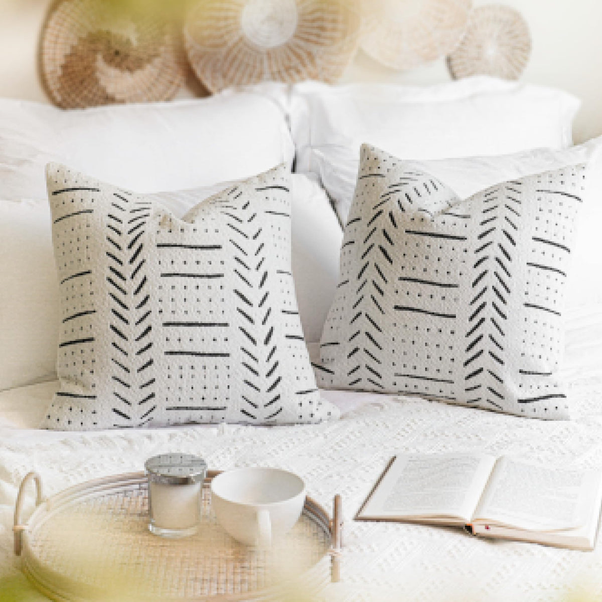 Decorative Throw Pillow Covers 18X18 Set of 2