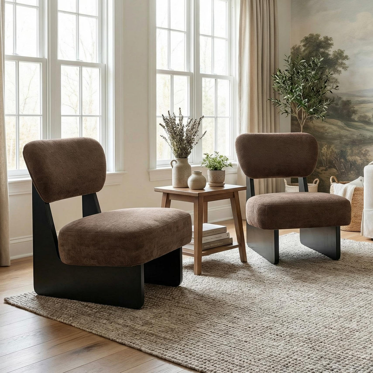 Christopher Knight Home Mores Low Profile Accent Chair Set of 2