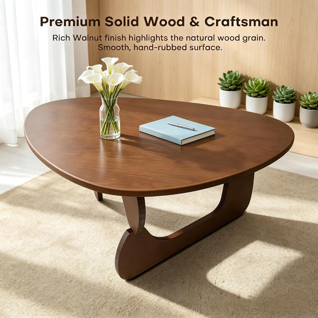 Triangle Walnut Coffee Table