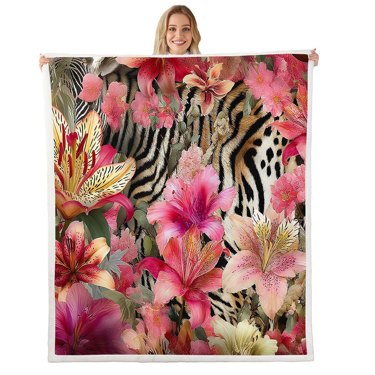 Animal-Print Fleece Throw Blanket