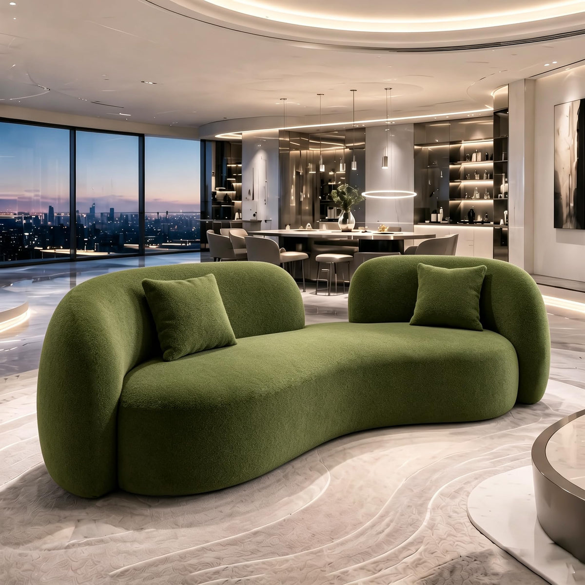 Cloud-Soft Teddy Chenille Lounge Sofa