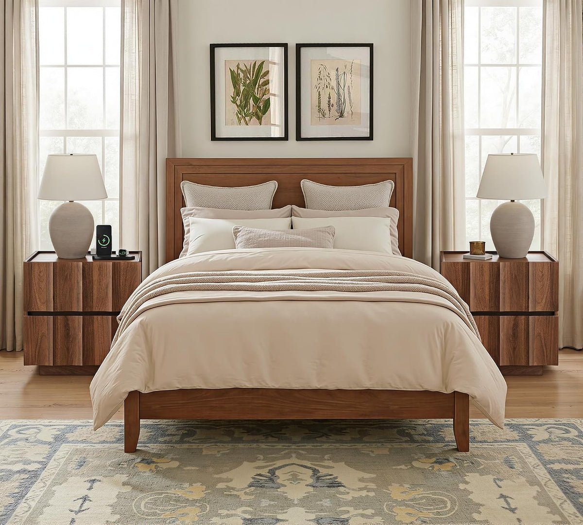 Fluted Charging Nightstand