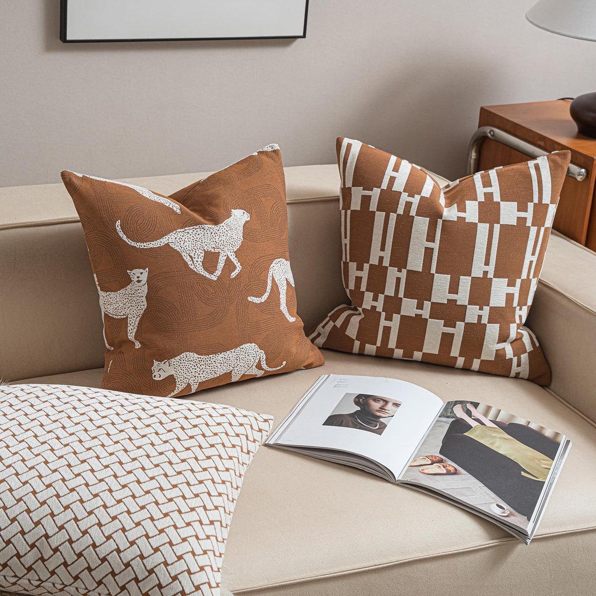 Croker Horse New 20x20'' inches Throw Pillow Cushion Covers - Paradise Orange Color