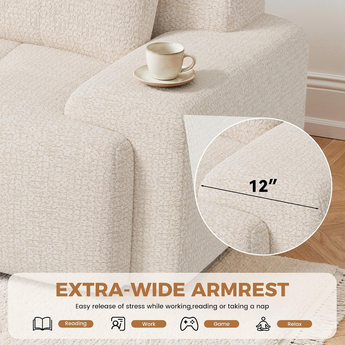110" Modern Modular Sectional Sofa