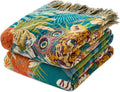 Boho Patterned Cotton Throw Blanket