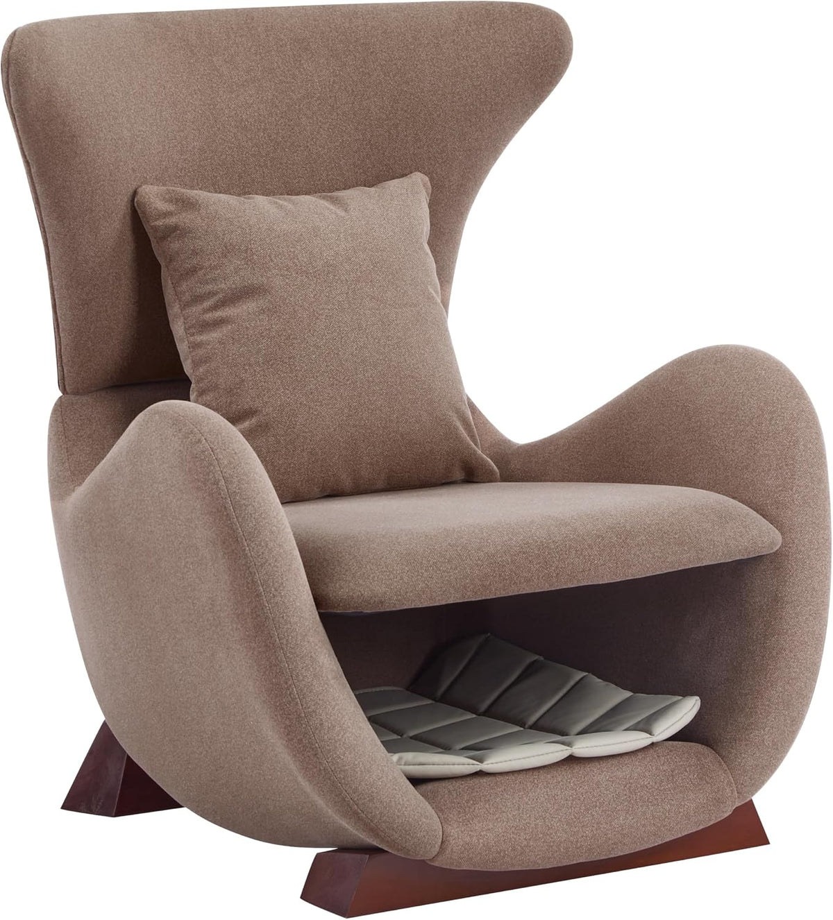 Merax Modern Accent Chair with Pet Cave & Storage