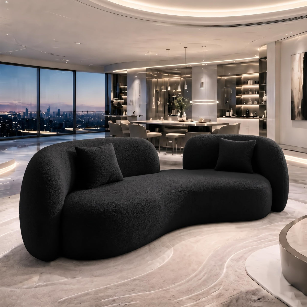Cloud-Soft Teddy Chenille Lounge Sofa