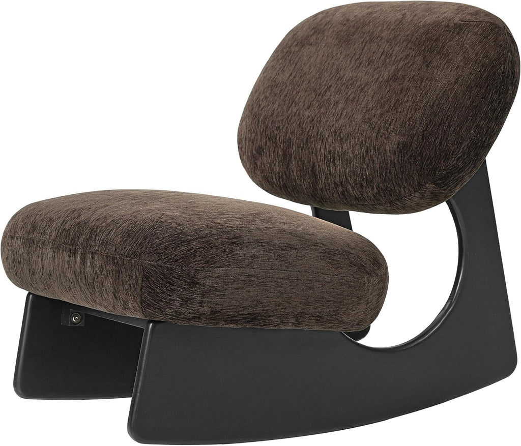 Merax Modern Rocking Chair Accent Glider Chair, Dark Brown