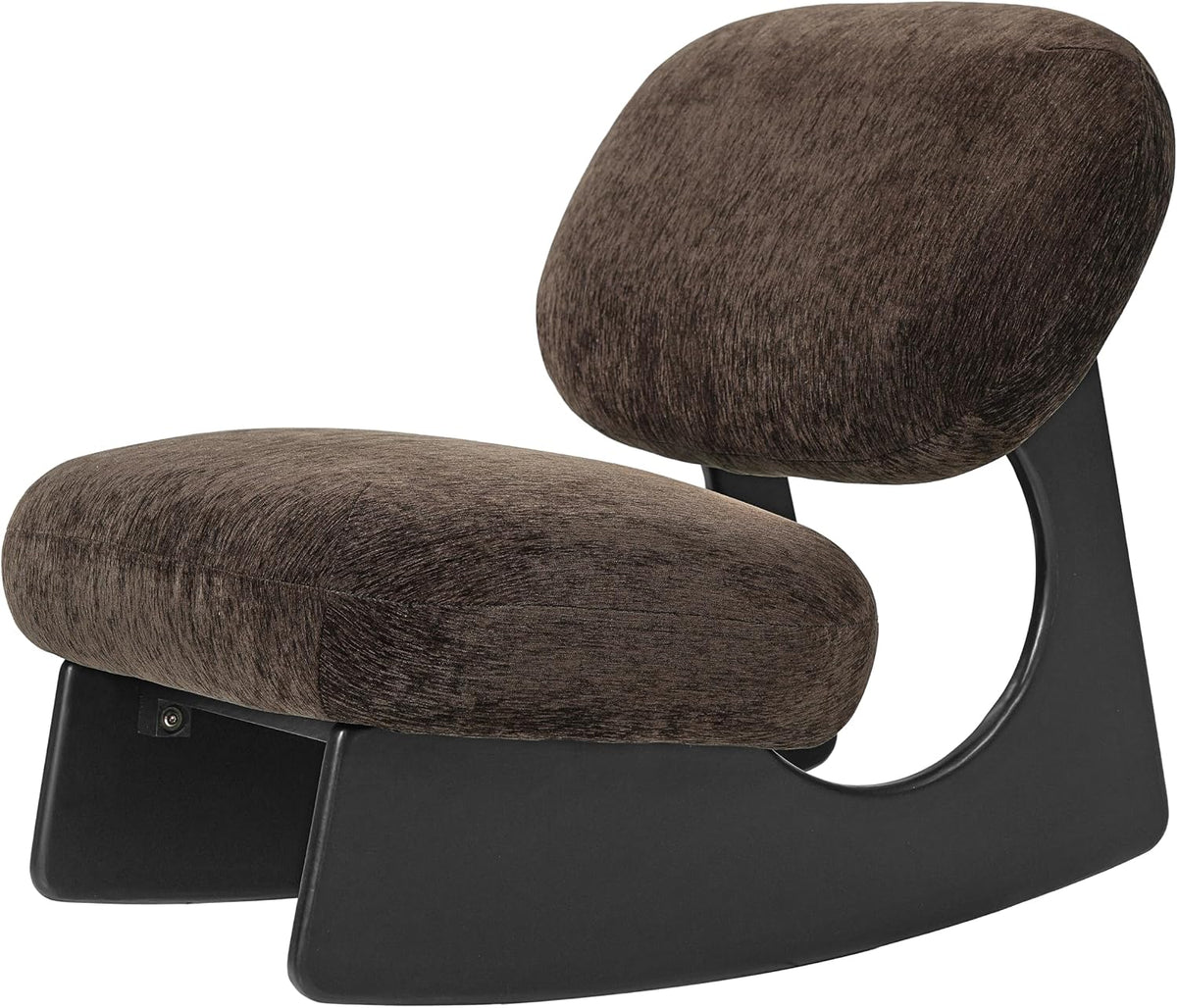 Merax Modern Rocking Chair Accent Glider Chair, Dark Brown