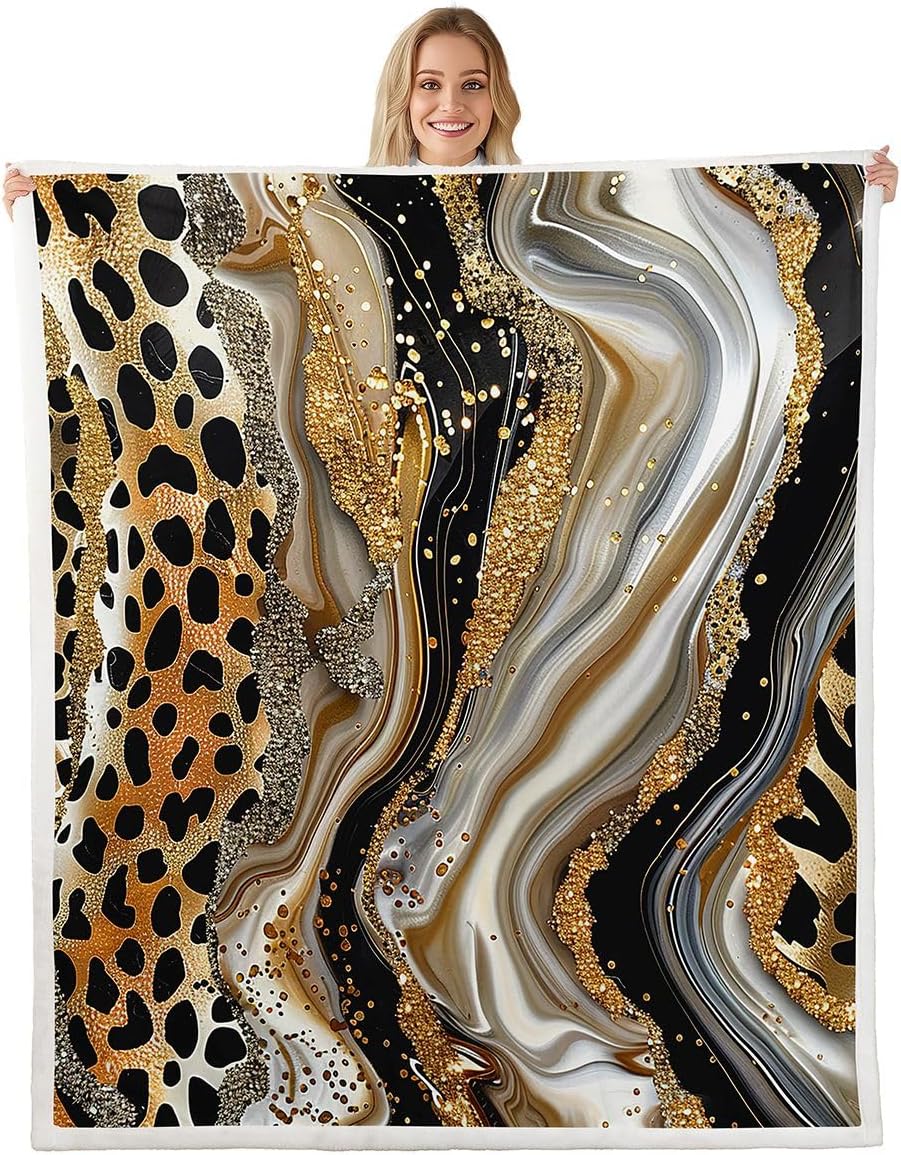 Animal-Print Fleece Throw Blanket