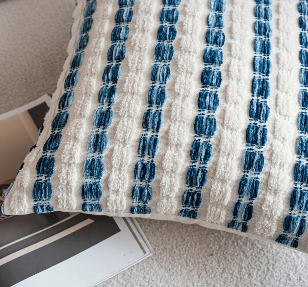 Striped Chenille Pillow Covers