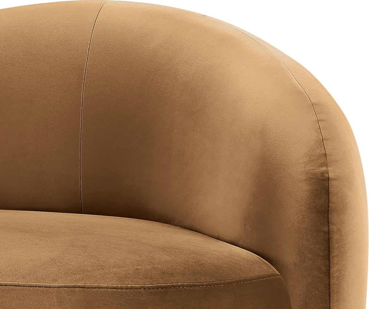 Meridian Gustavo Art Deco Velvet Loveseat