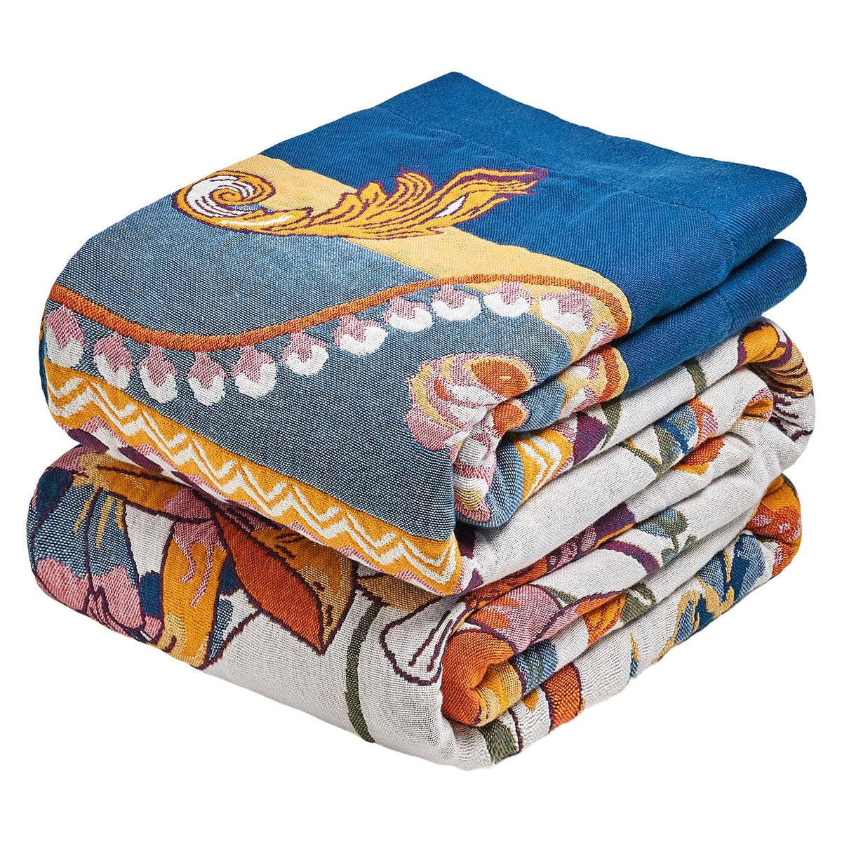 Boho Patterned Cotton Throw Blanket