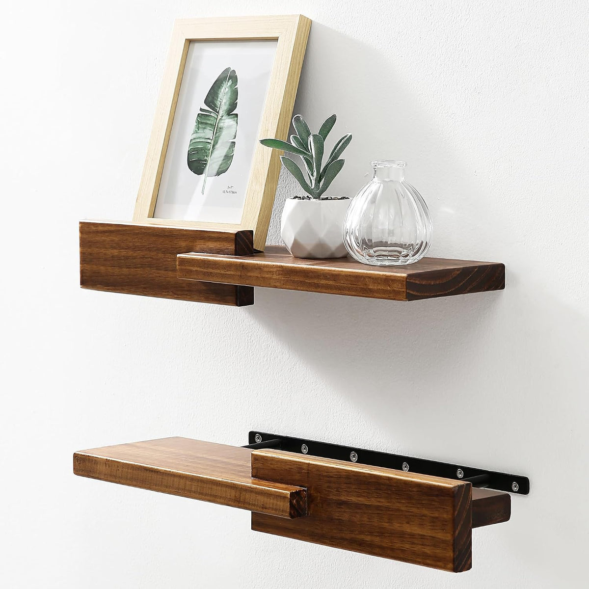 Modern Reversible Floating Shelves – Set of 2