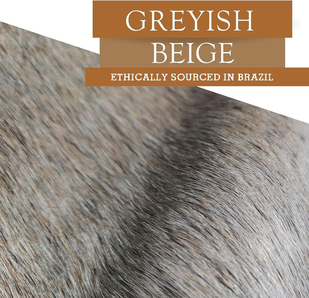 Sunshine Cowhides 100% Genuine Grey Beige Cowhide Rug - Modern Style Animal Skin