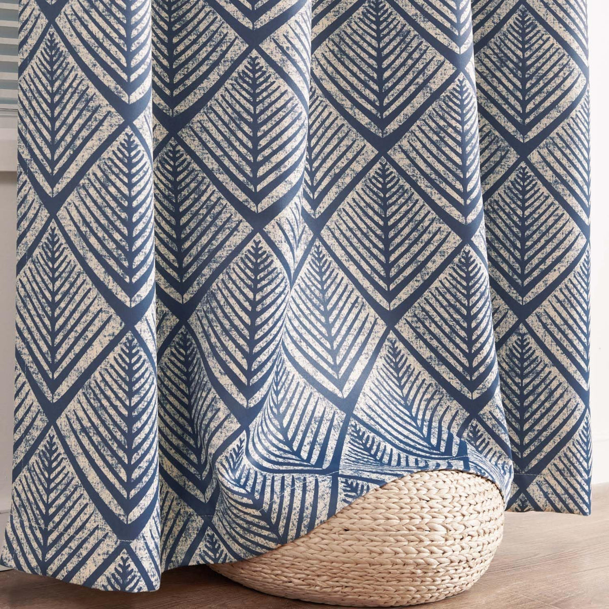 Geometric Blackout Grommet Curtains, Set of Two