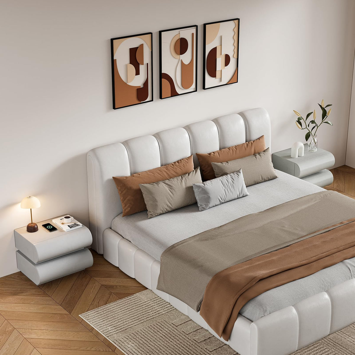 Smart Faux-Leather Nightstand
