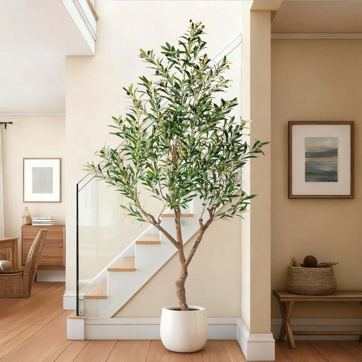 Faux Olive Tree in Planter