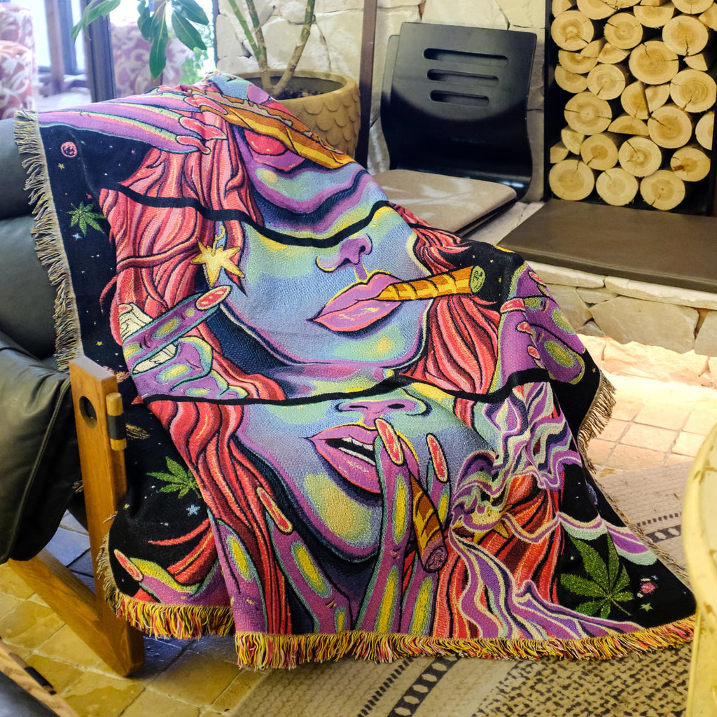 Reversible Boho Woven Throw Blanket