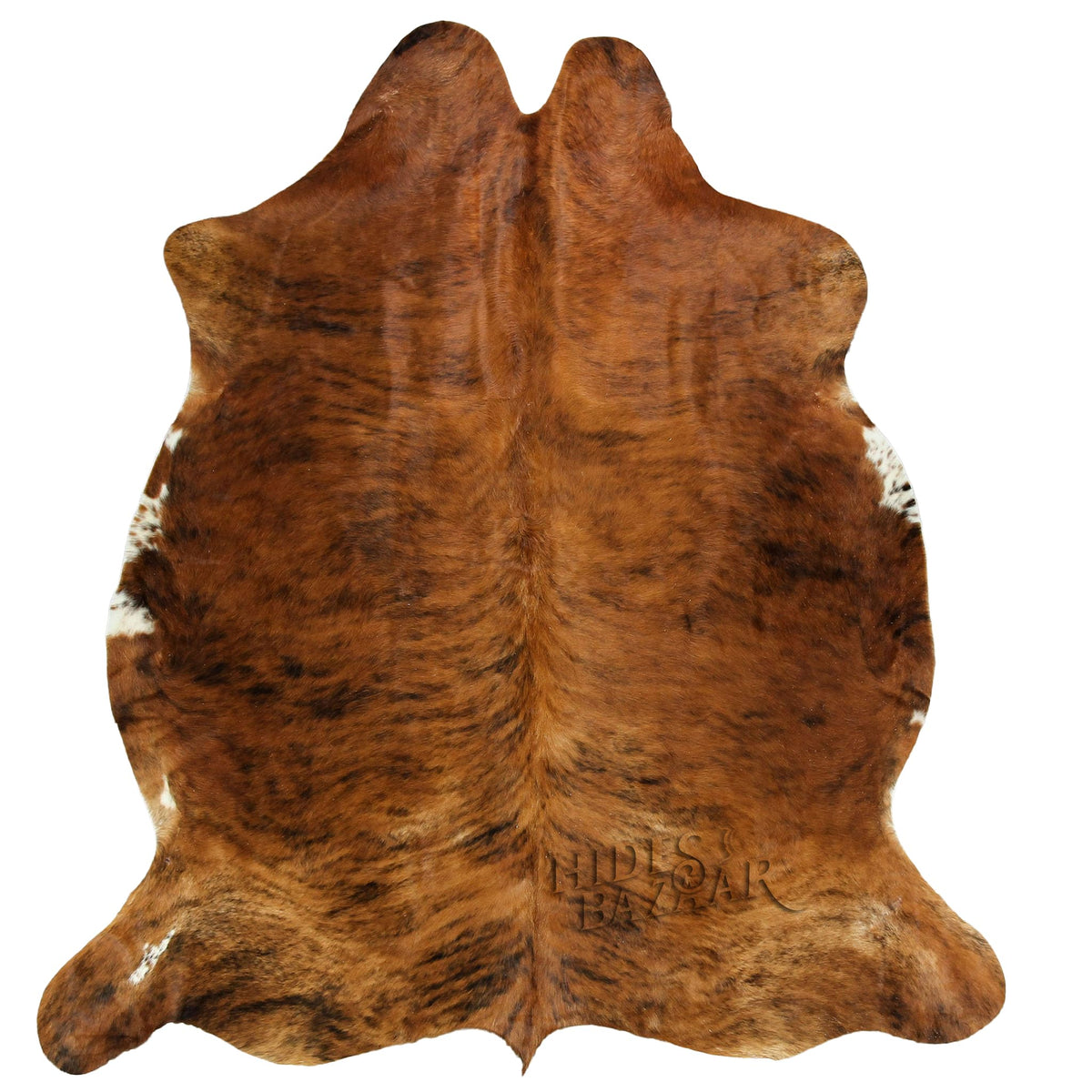 HIDES BAZAAR Brown Brindle Cowhide Rug 5x7 ft, Real Hair on Hide Area Rug
