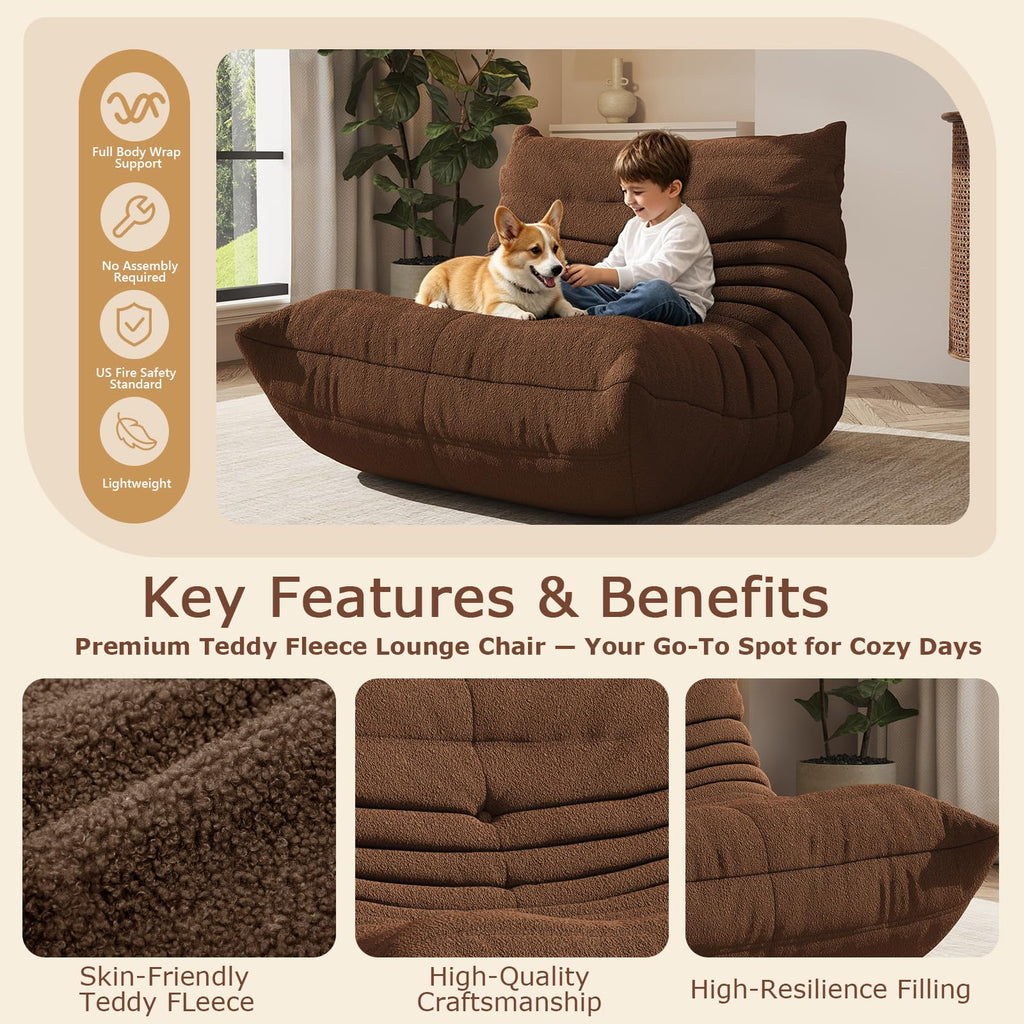 Modular L-Shaped Memory Foam Sectional Sofa