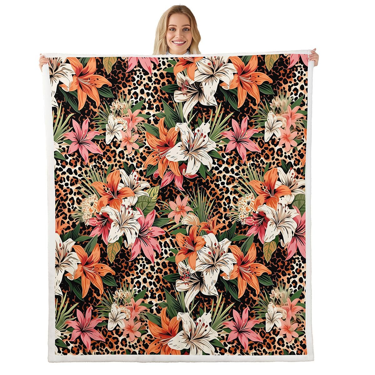 Animal-Print Fleece Throw Blanket