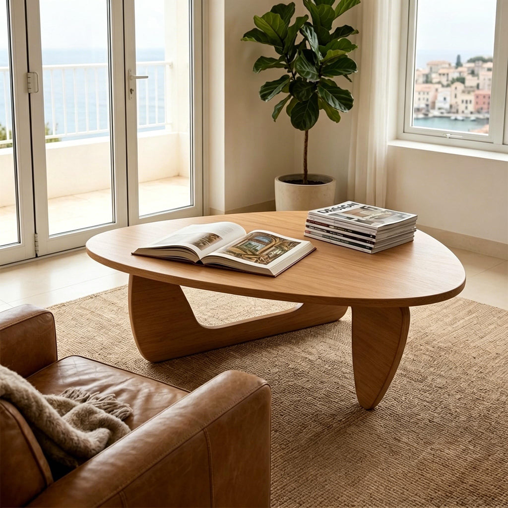 Triangle Walnut Coffee Table