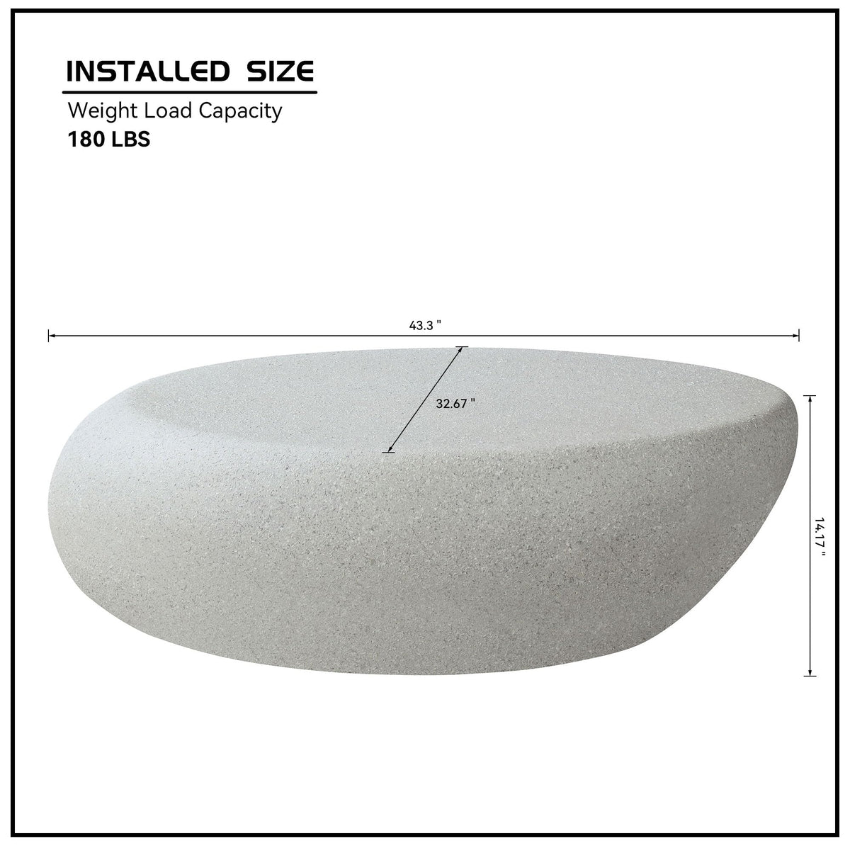 Fiberglass Rocks Coffee Table