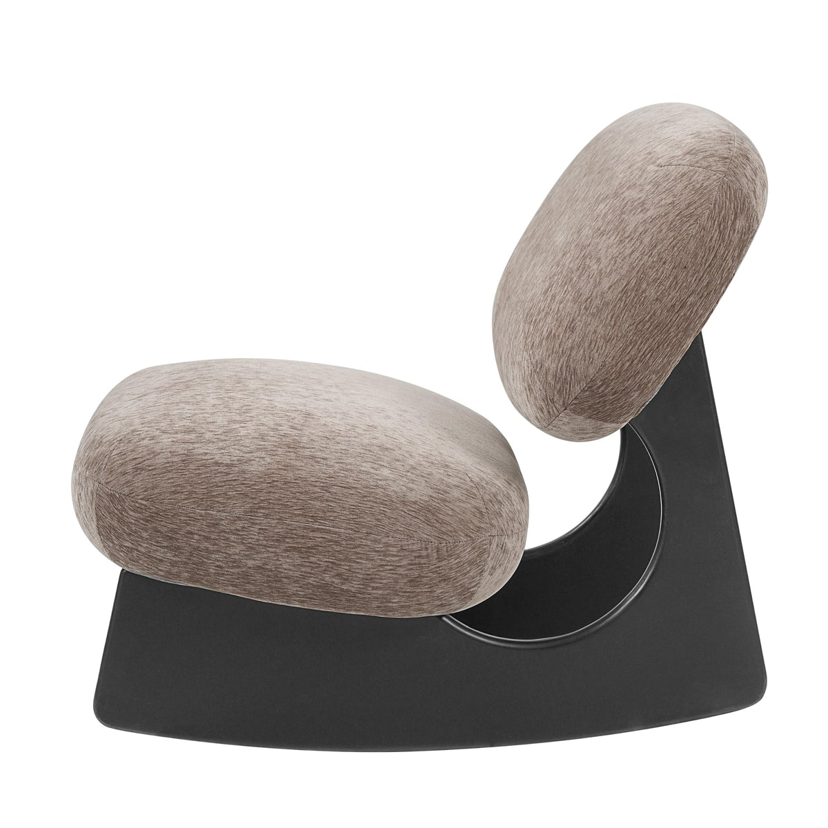 Merax Modern Rocking Chair Accent Glider Chair, Dark Brown