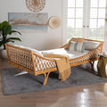 bali & pari Akemi Handwoven Natural Rattan Daybed with Cushion – Boho Coastal