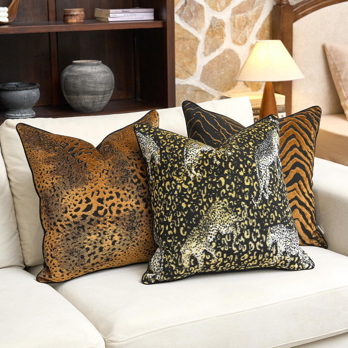 Velvet Animal Print Pillow Cover