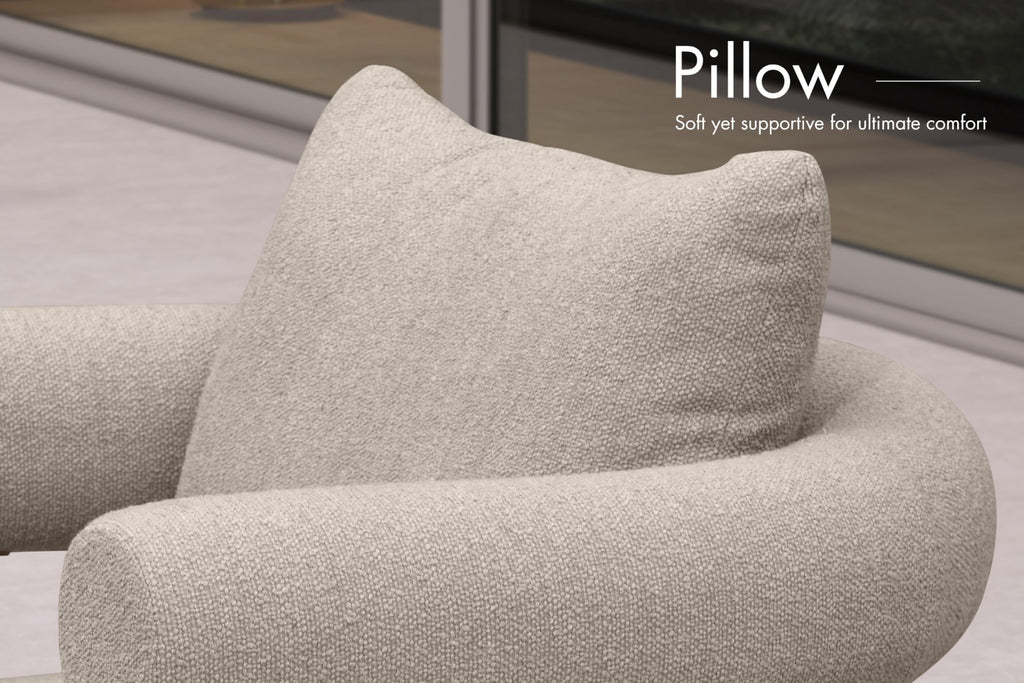 PURPLE LEAF Chaise Lounge 2 Pieces with Cushion and Pillow, Armrest, White