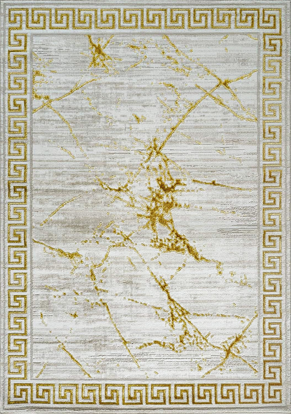 GLORY RUGS Area Rugs Marble 5X7 Cream Gold Carpet Modern Abstract Rug Living Room