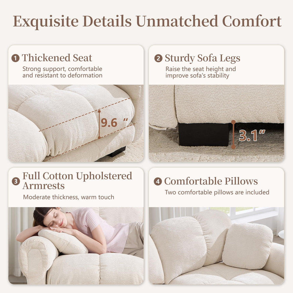 131.5" Modular Cloud Couch