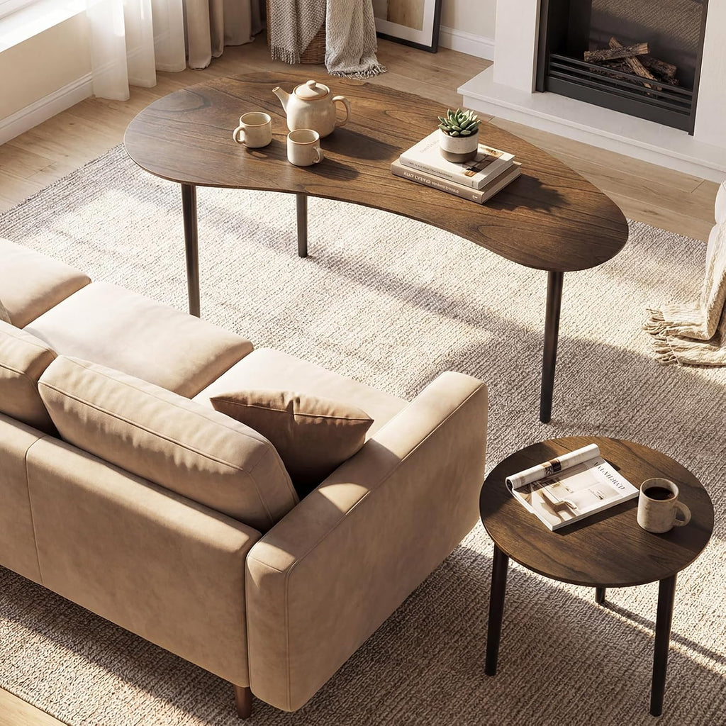 Kidney & Round Nesting Table Set