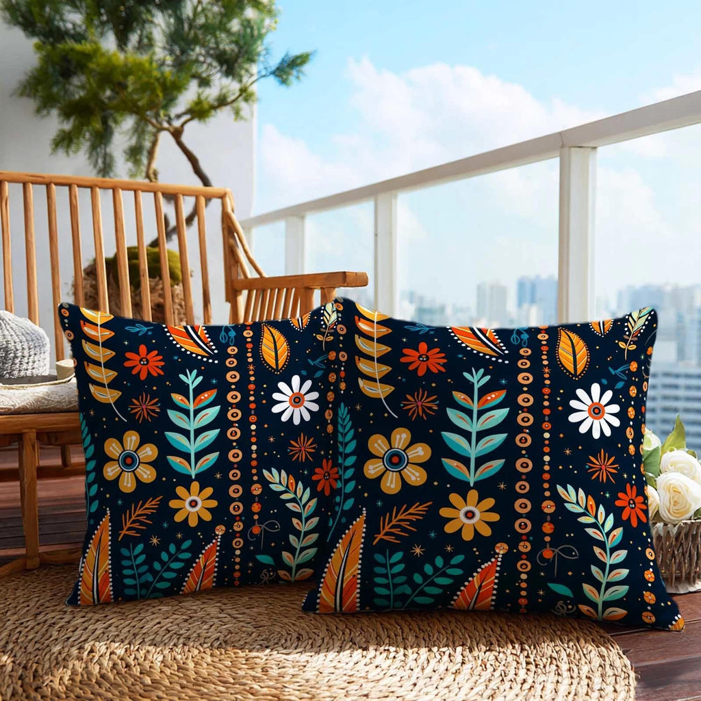 Firmiso Rust Orange Mandala Throw Pillow Covers 18x18 Set of 2