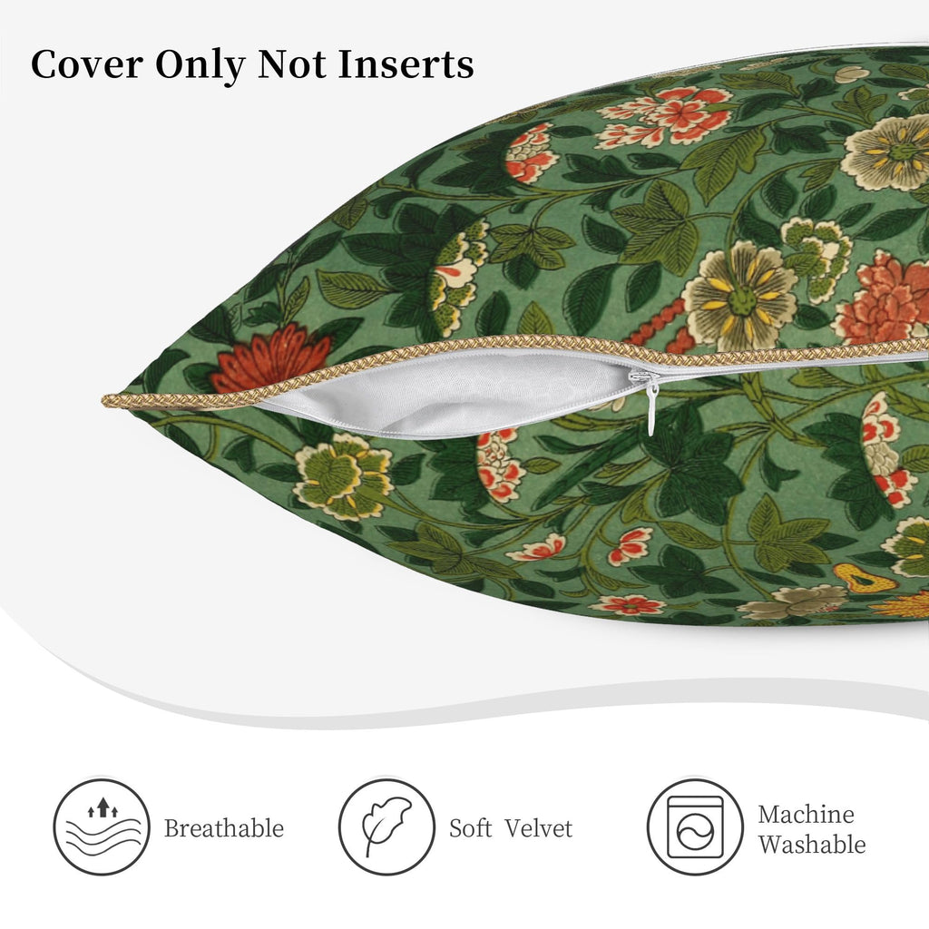 Velvet Animal & Floral Print Pillow Covers