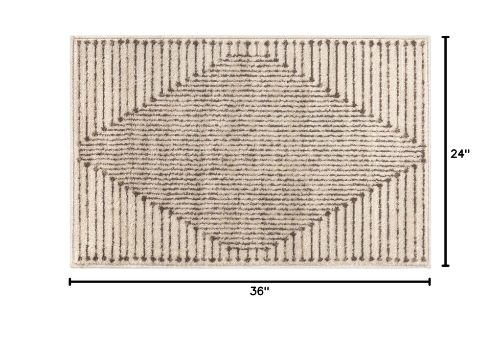 Rugshop Contemporary Bohemian Stripe Area Rug 7'10" x 10' Black