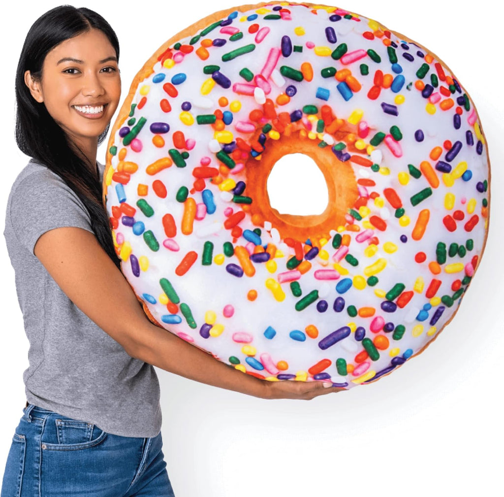 31 Inch 3D Sprinkle Donut Throw Pillow Soft Plush Cushion Gift