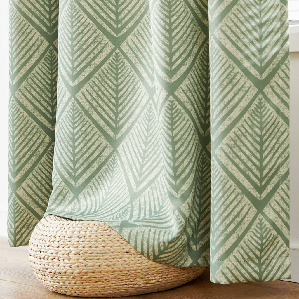 Geometric Blackout Grommet Curtains, Set of Two