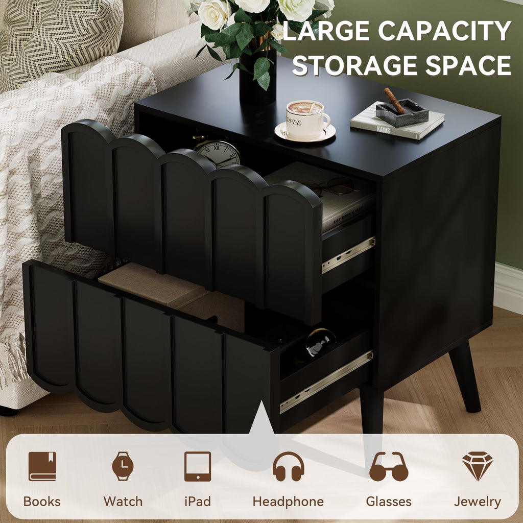 Fluted Nightstand