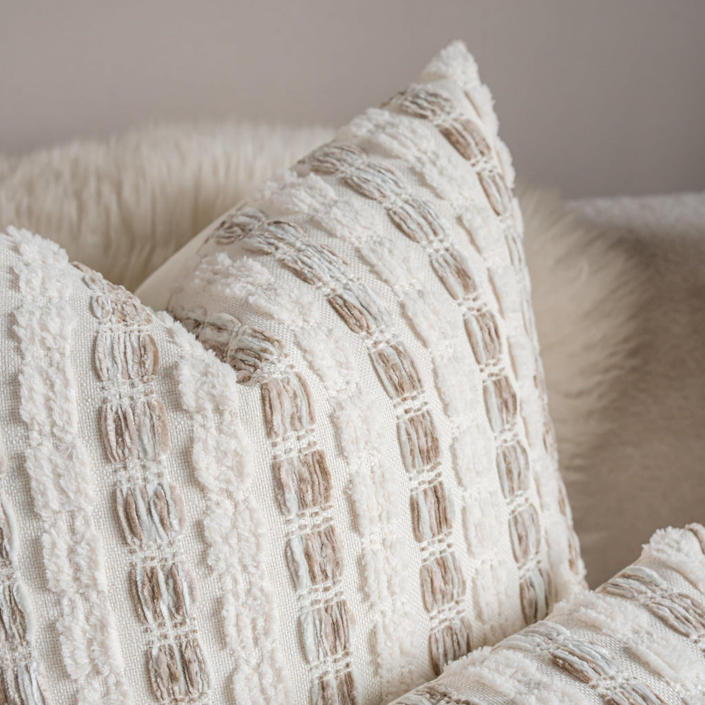 Striped Chenille Pillow Covers